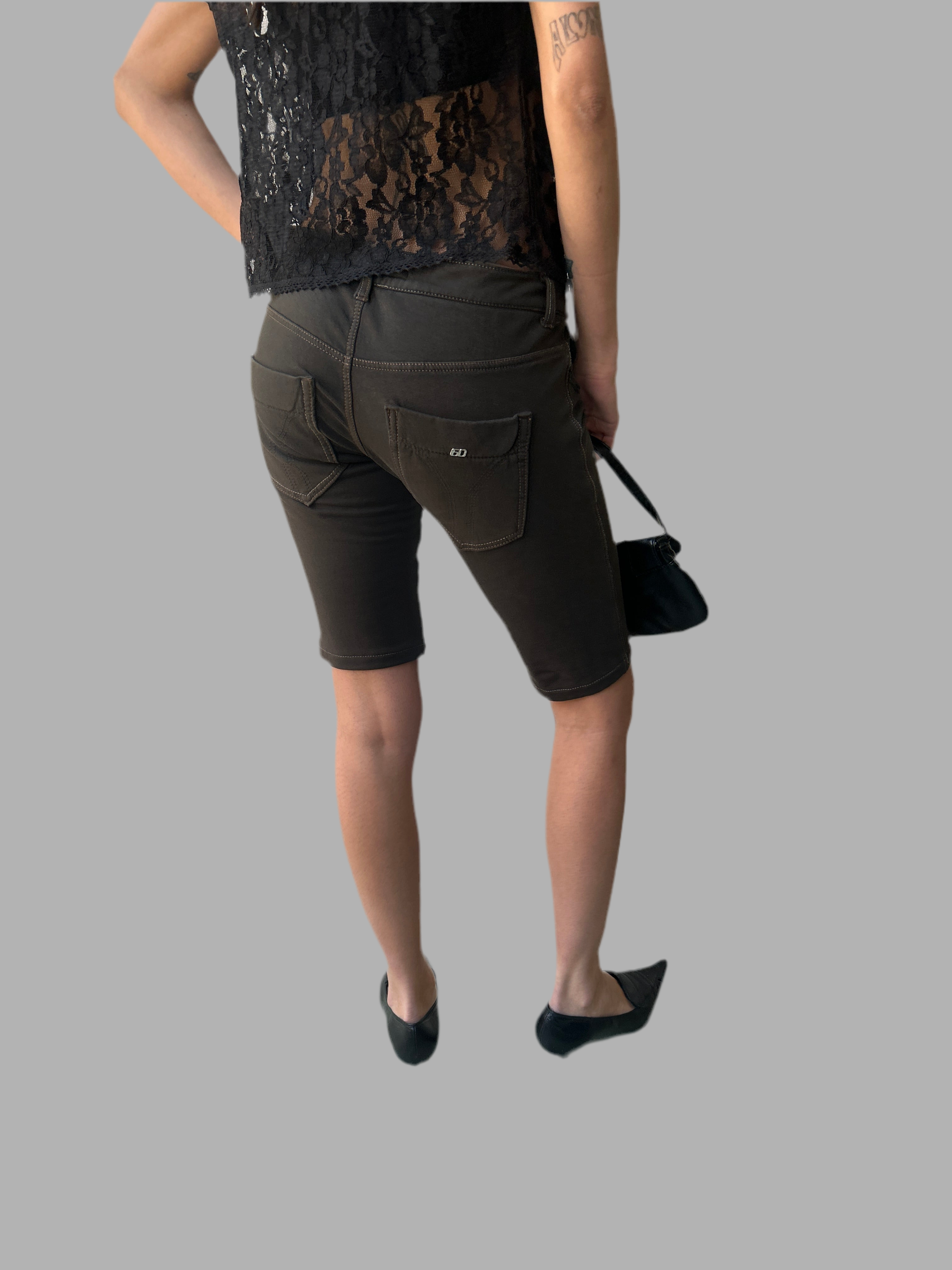 Y2k 2000s miss sixty vintage Dark olive green shorts