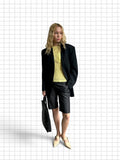 Oversized black stripe blazer