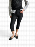 Wieder Wieder Promod Black Linen Capri Pants