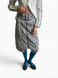 Wieder Wieder Striped Midi Skirt With Layered hem