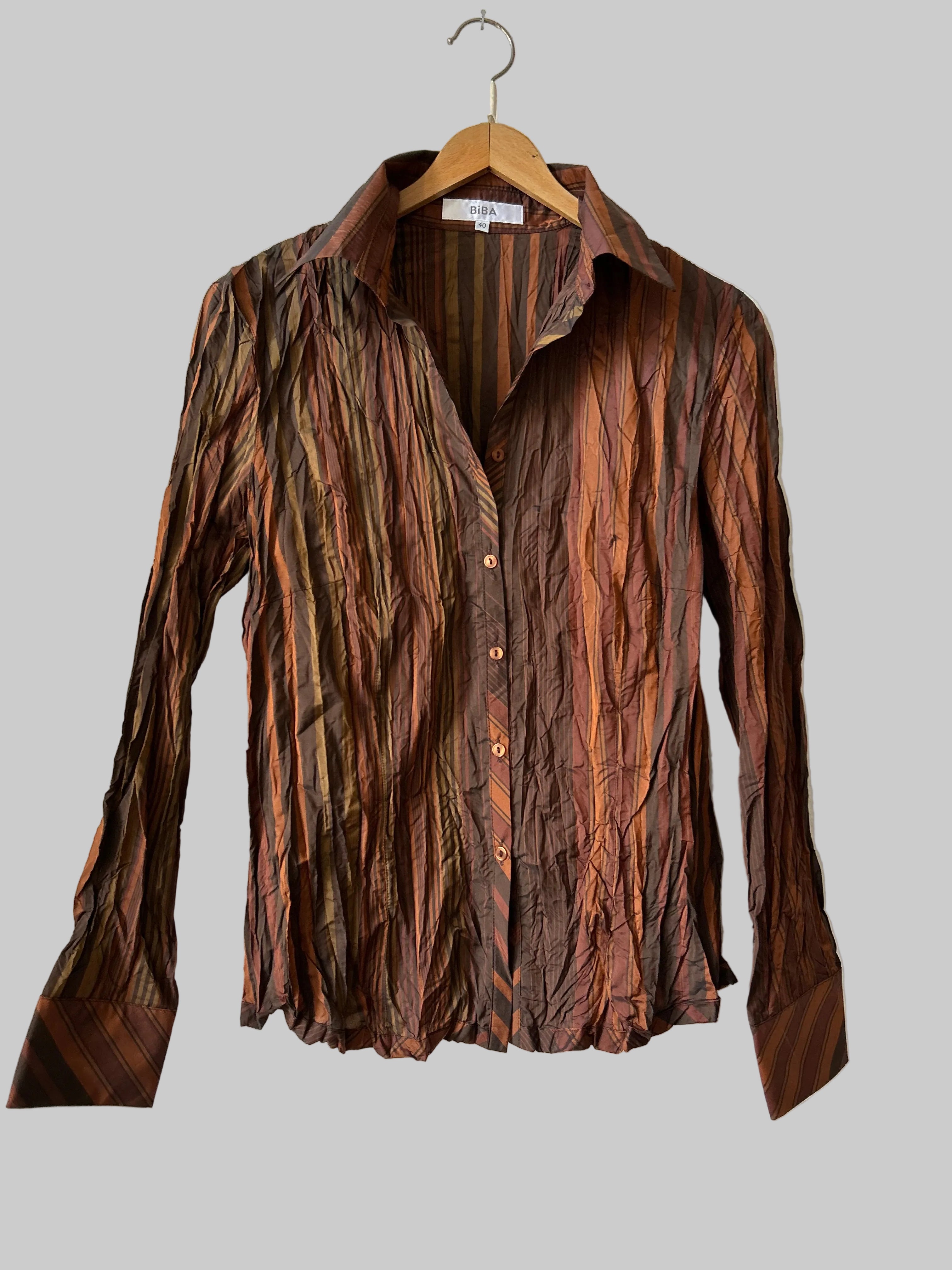 Vintage Brown stripe shirt