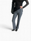 Wieder Wieder charcoal grey tailored trousers with a straight-leg silhouette worn with a black top and heels